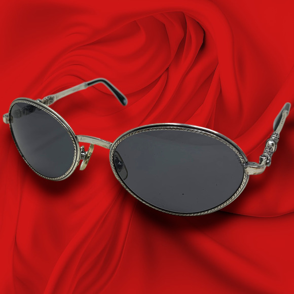 Vintage Y2K Brighton Blue Skies SG053 Sunglasses Oval Silver Scroll Frame main image 3